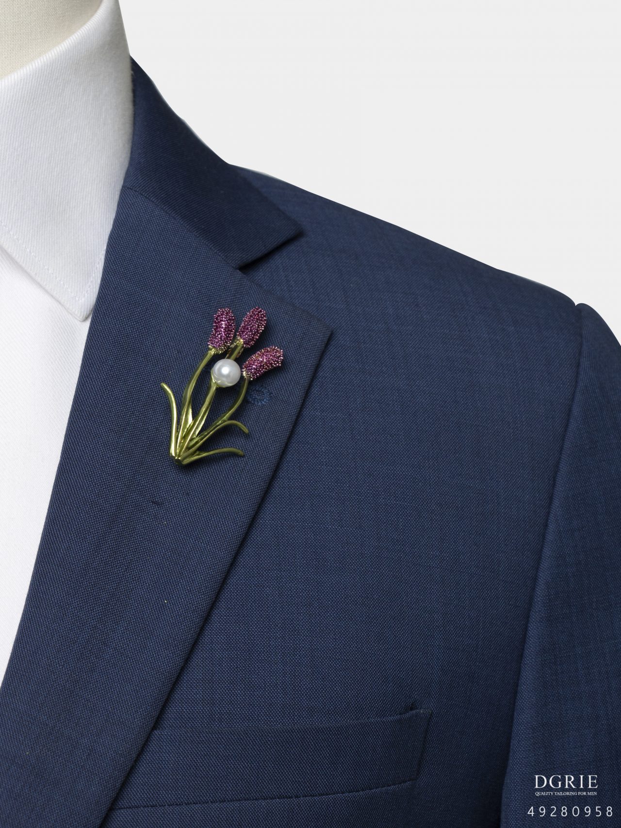 purple hyacinth flower brooch dgrie