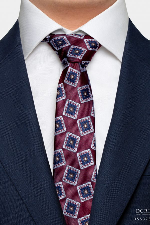 antiqueruby red square 3 inch necktie dgrie