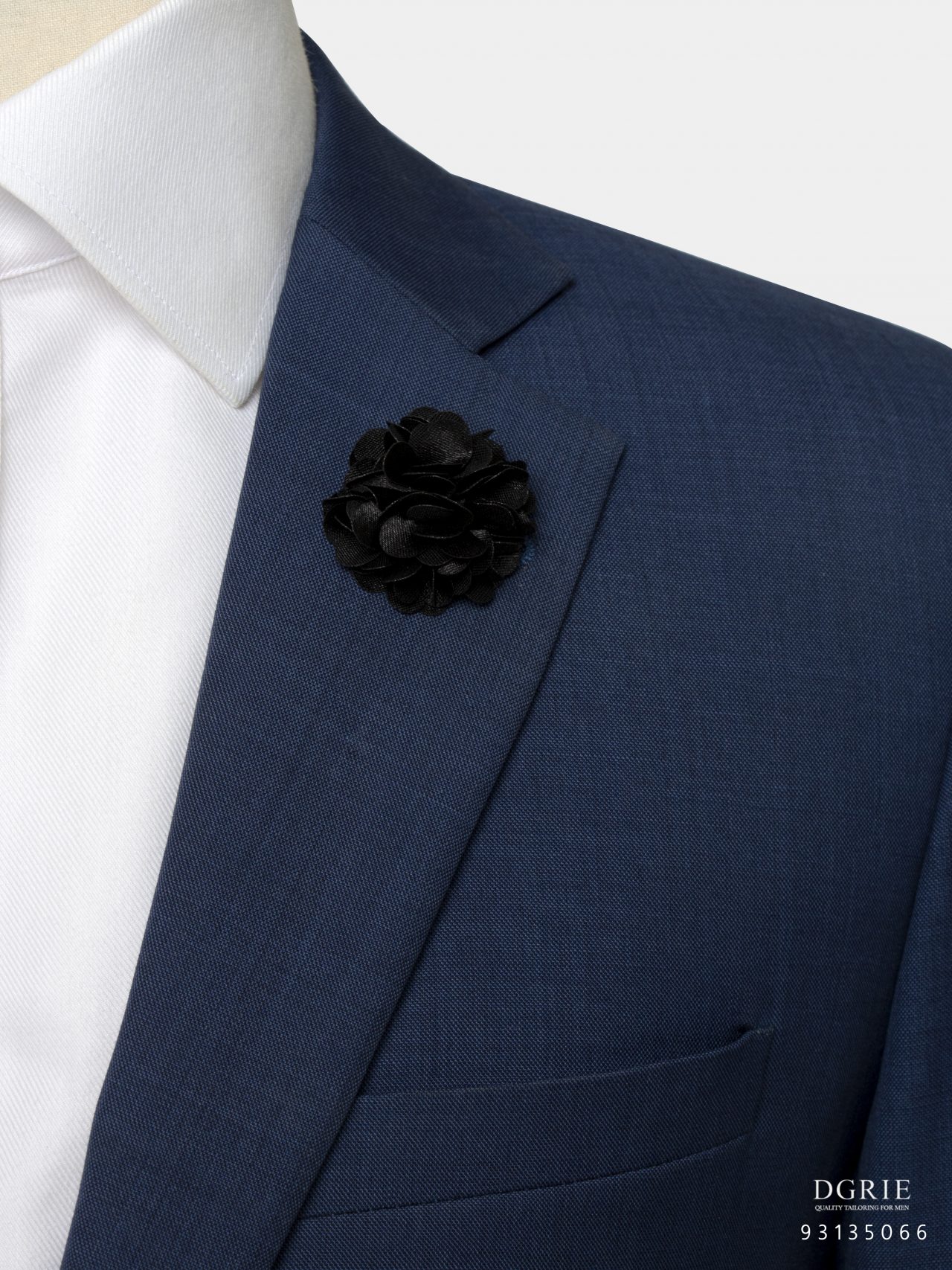 black felt flower lapel pin dgrie 1