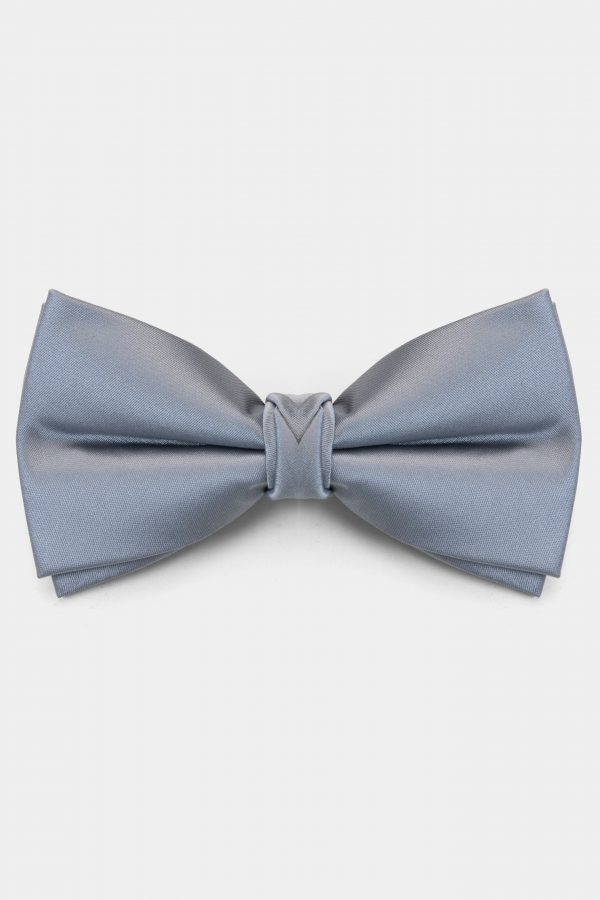 slate blue silk bowtie dgrie