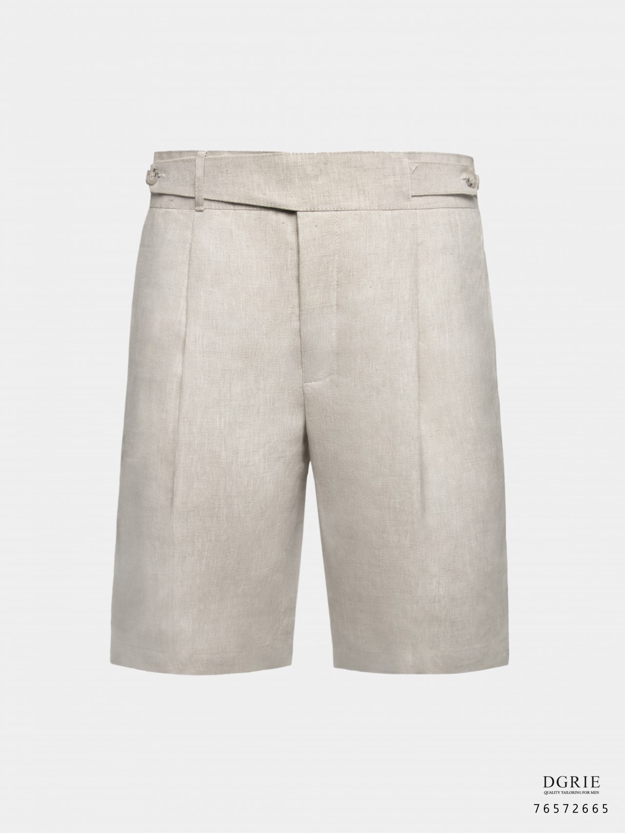 linen lace beige button edge short pants dgrie 6