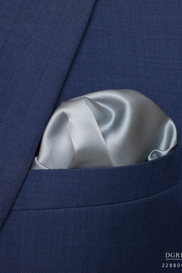 slate blue silk pocket square dgrie